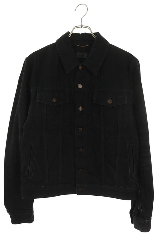 SAINT LAURENT PARIS Black Trucker Denim Jacket Size S