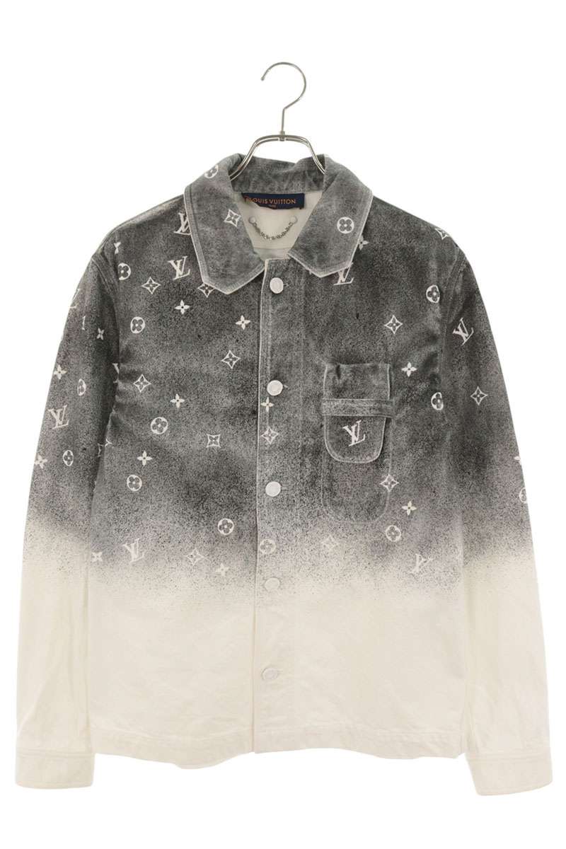 LOUISVUITTON 21AW Monogram Gradient Work Jacket Gray Size XS