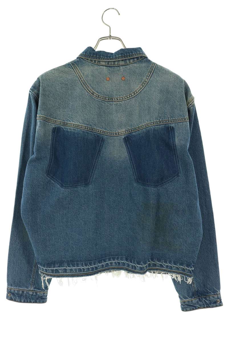 ANDERSSON BELL 25SS Fringe Hem Denim Jacket Indigo Size M