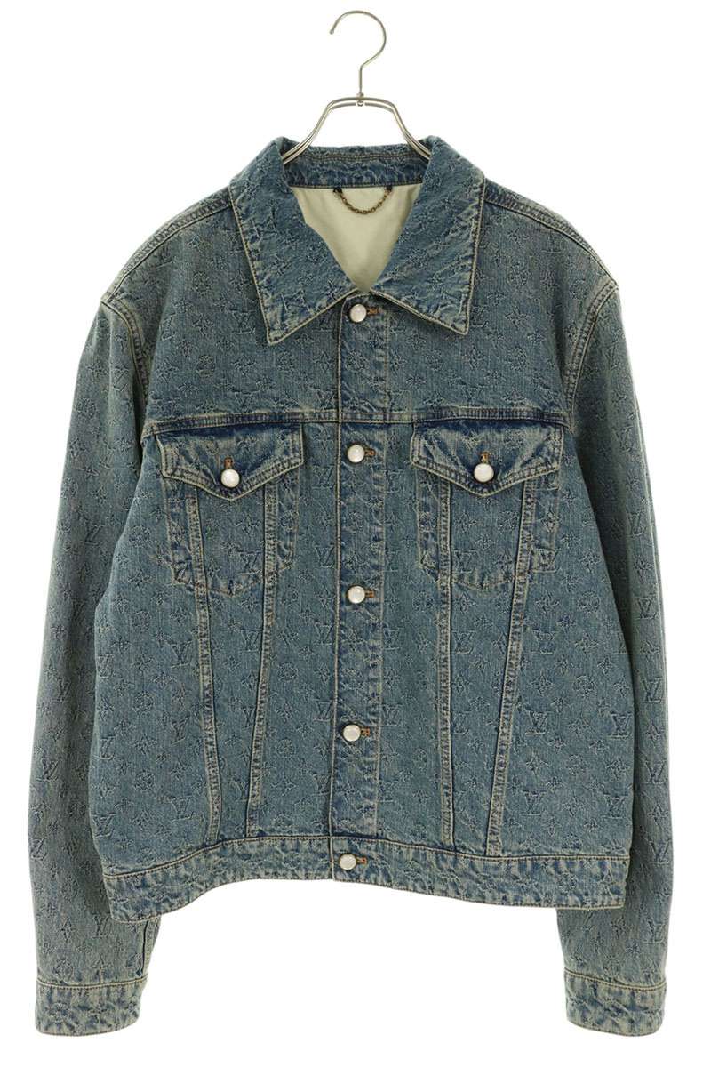 LOUISVUITTON 25SS Monogram Pearl Jacket Indigo Size 56