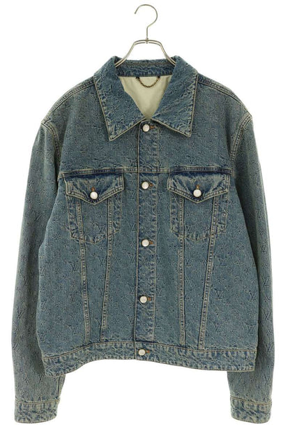 LOUISVUITTON 25SS Monogram Pearl Jacket Indigo Size 56