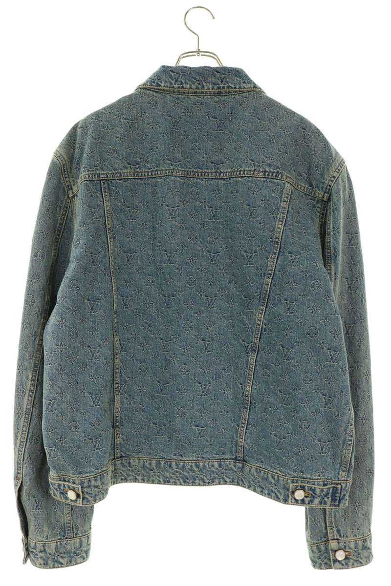 LOUISVUITTON 25SS Monogram Pearl Jacket Indigo Size 56
