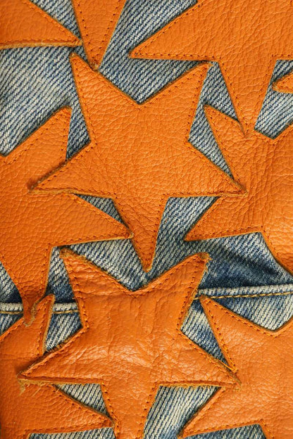 AMIRI Indigo Star Patch Denim Jacket Cotton Blend Size S
