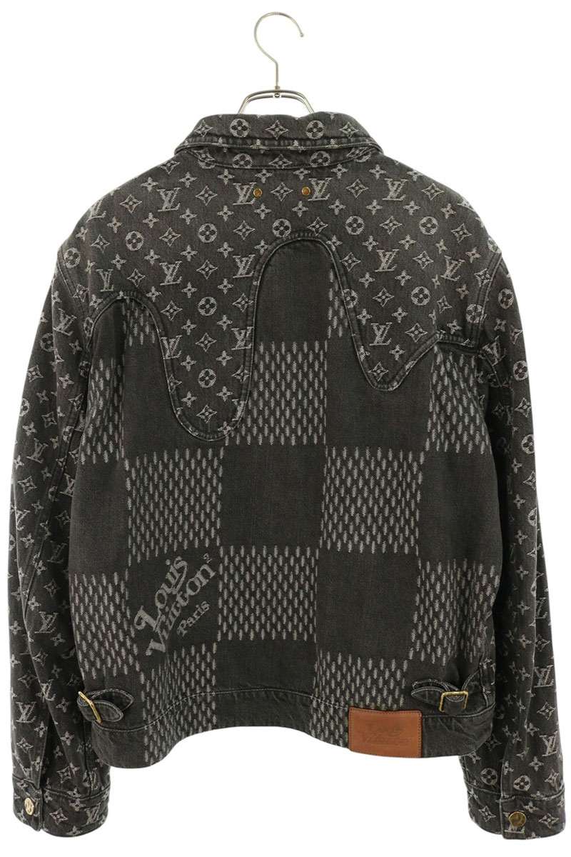 LOUISVUITTON Giant Damier Monogram Jacket Black Size 48