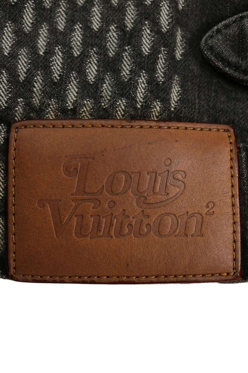 LOUISVUITTON Giant Damier Monogram Jacket Black Size 48