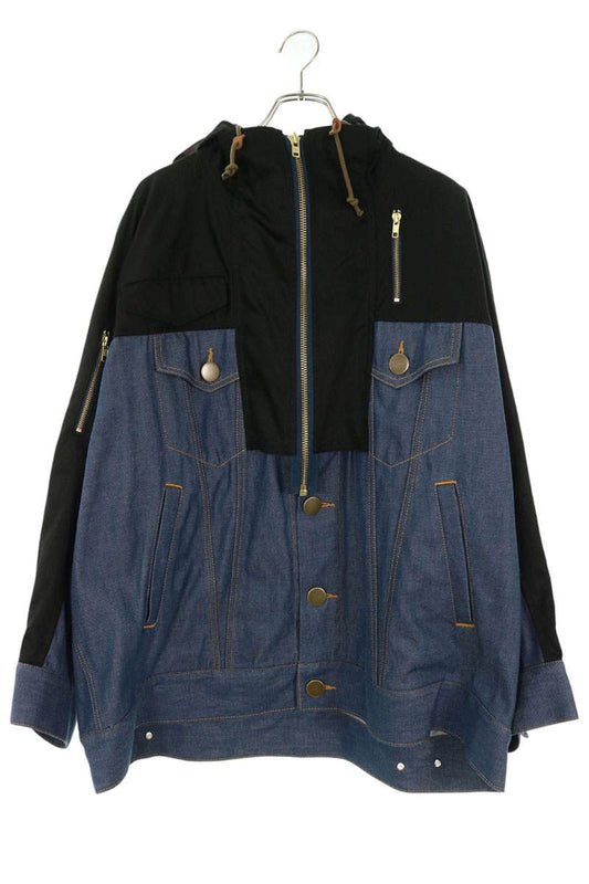 kolor BEACON 25AW Paneled Hooded Denim Jacket Multi Size 1