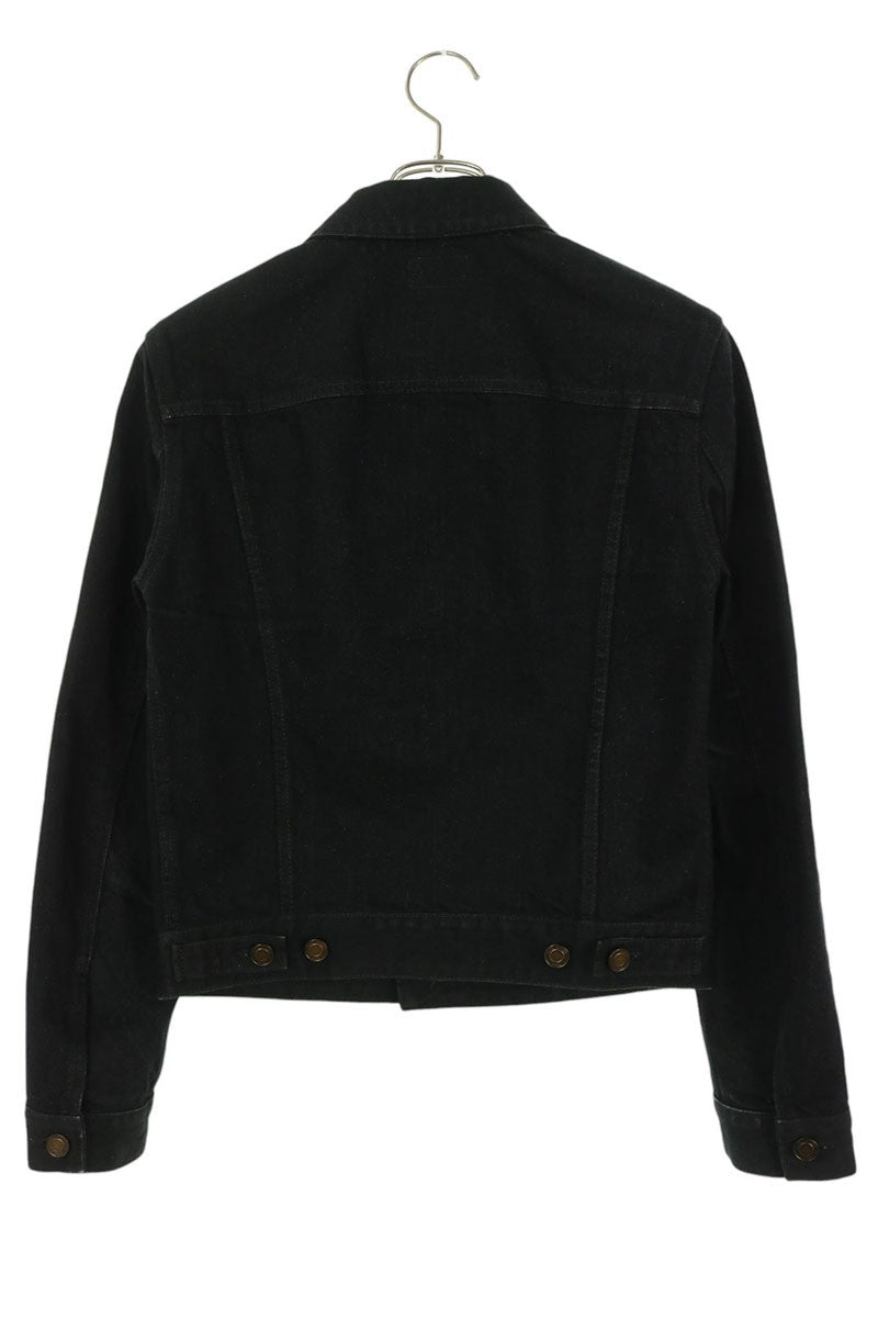 SAINT LAURENT PARIS Black Trucker Denim Jacket Size XS