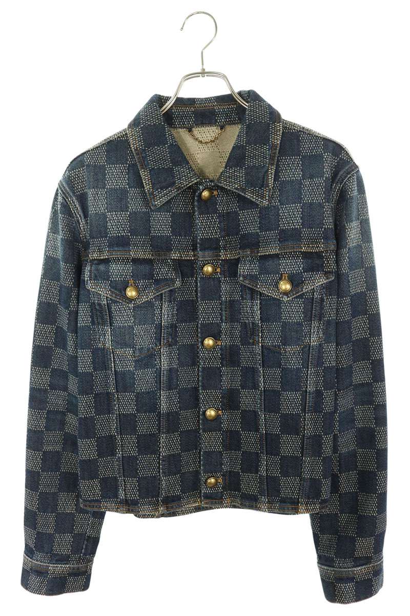 LOUISVUITTON 26SS Damier Denim Jacket Blue Size 44