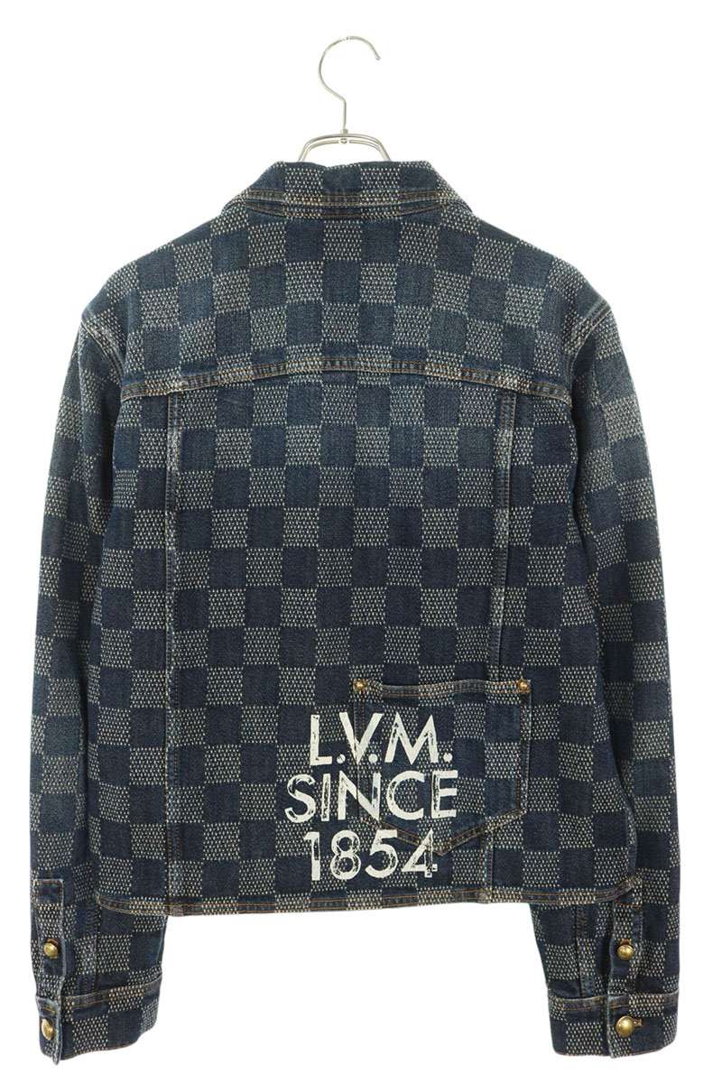 LOUISVUITTON 26SS Damier Denim Jacket Blue Size 44