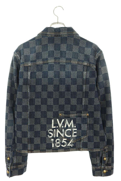 LOUISVUITTON 26SS Damier Denim Jacket Blue Size 44