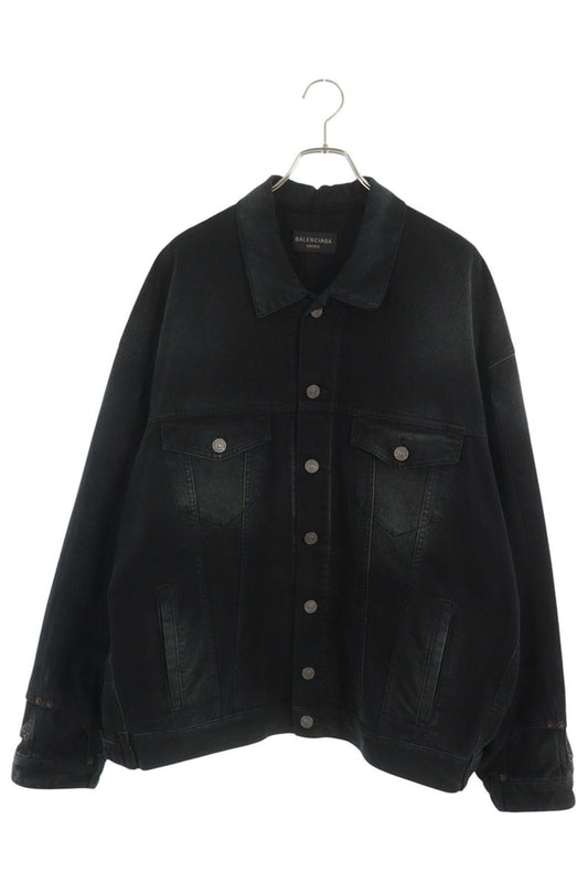 BALENCIAGA 23AW Reconstructed Oversized Jacket Black Size S