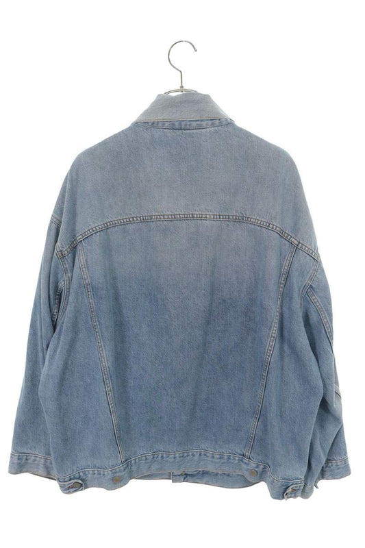 ACNE STUDIOS Distressed Oversized Denim Jacket Indigo Size S