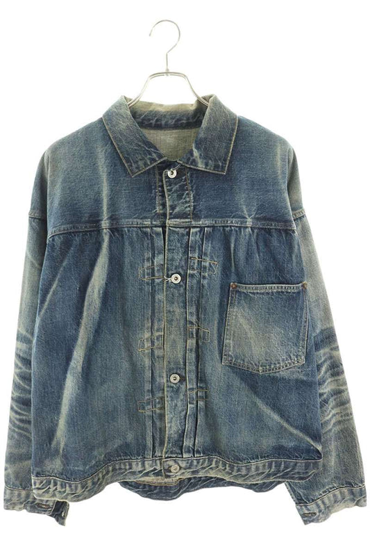 SAINT MICHAEL Vintage Distressed Denim Jacket Indigo Size XL