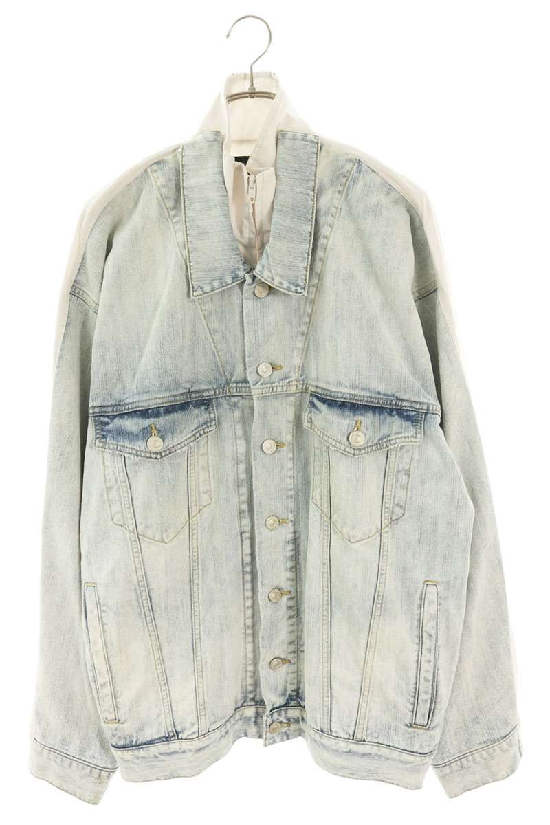 BALENCIAGA Hybrid Nylon Docking Denim Jacket Multi Size 1
