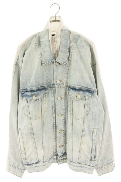 BALENCIAGA Hybrid Nylon Docking Denim Jacket Multi Size 1