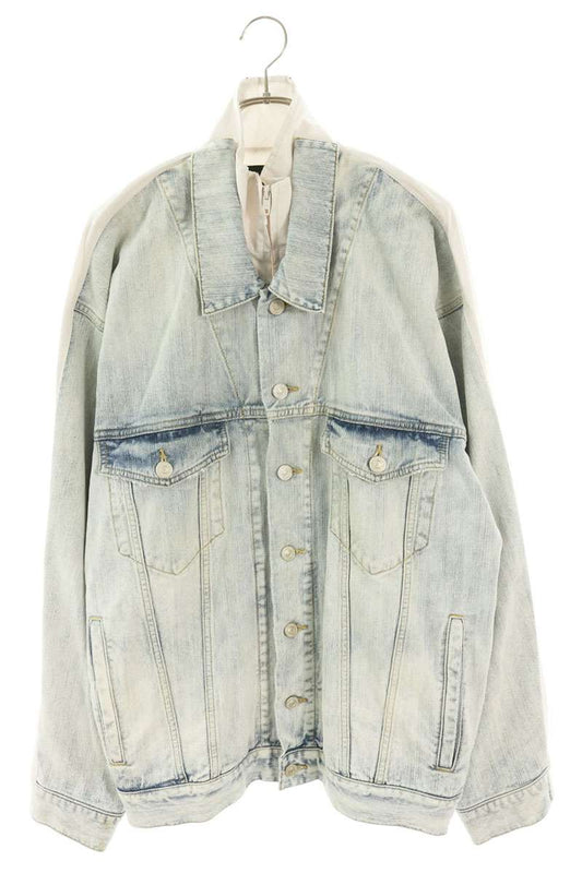 BALENCIAGA Hybrid Nylon Docking Denim Jacket Multi Size 1