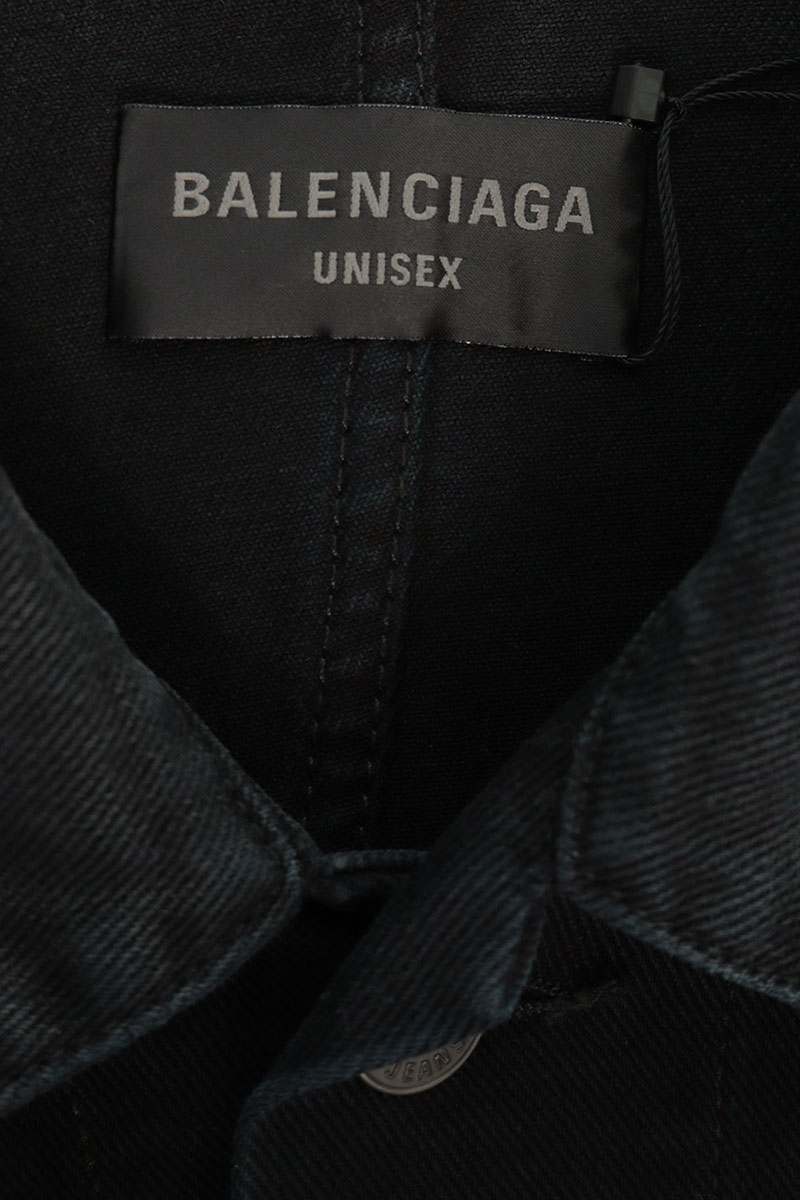 BALENCIAGA Docking Denim Jacket Black Size XS