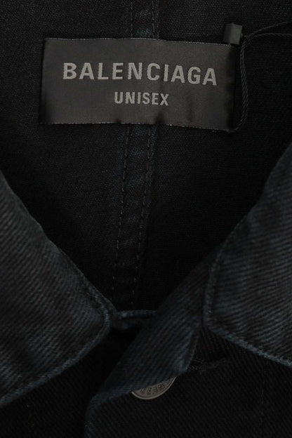 BALENCIAGA Docking Denim Jacket Black Size XS