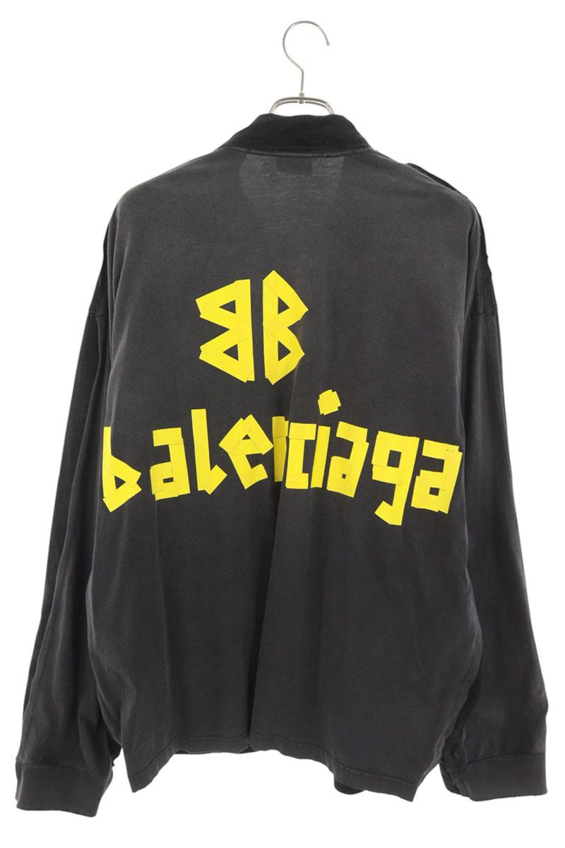 BALENCIAGA Docking Denim Jacket Black Yellow Size 1
