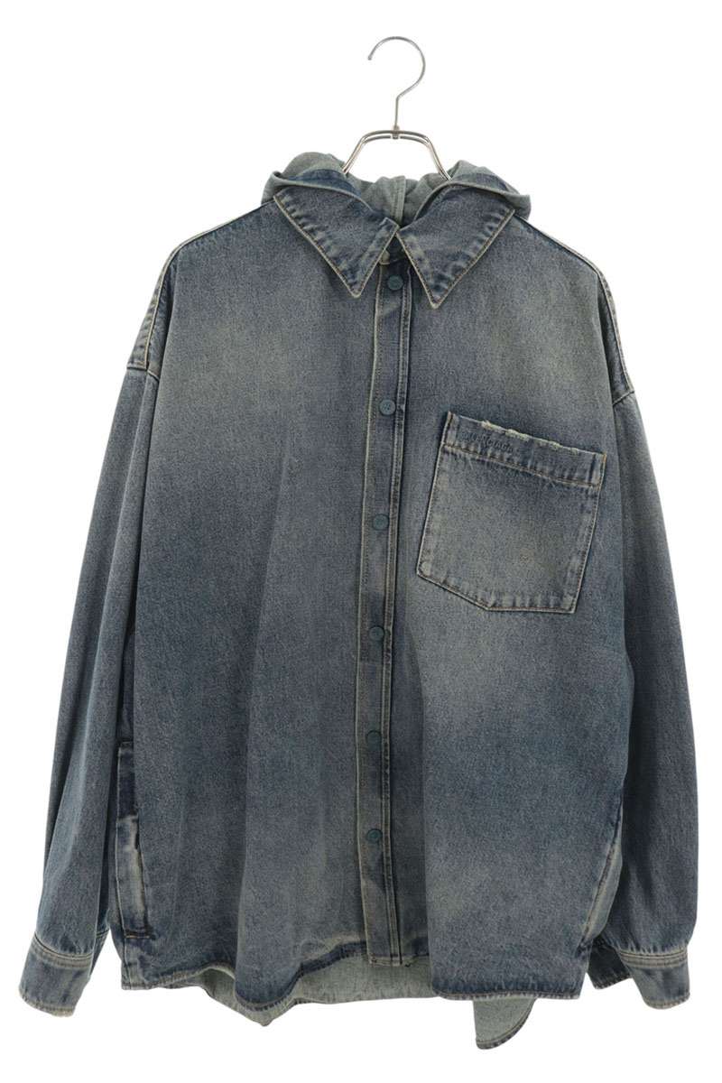 BALENCIAGA Hooded Denim Jacket Indigo Size 1