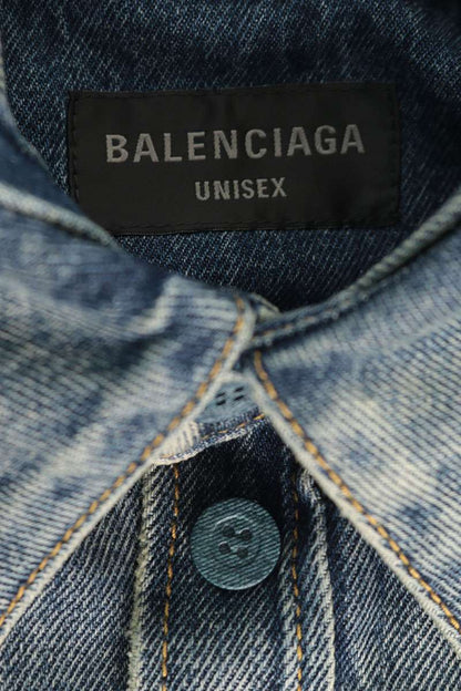 BALENCIAGA Hooded Denim Jacket Indigo Size 1