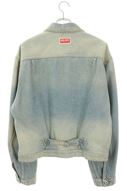 KENZO 23SS Stone Bleach Wash Denim Jacket Indigo Size M