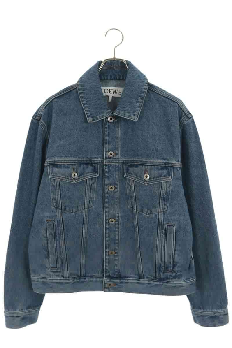 LOEWE Anagram Embroidered Denim Jacket Indigo Size 46