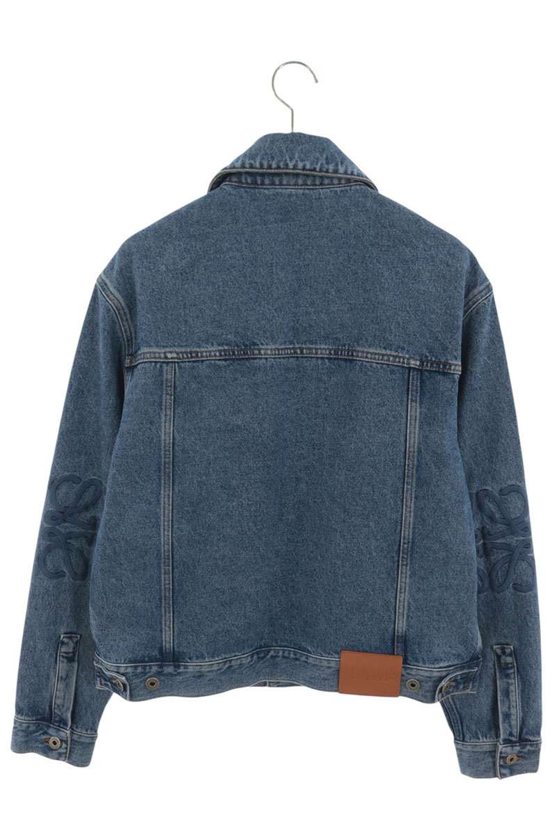 LOEWE Anagram Embroidered Denim Jacket Indigo Size 46