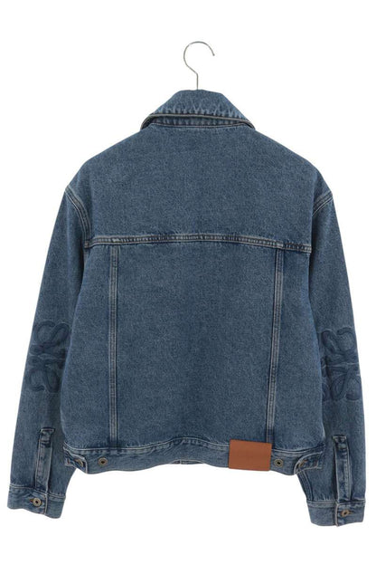 LOEWE Anagram Embroidered Denim Jacket Indigo Size 46