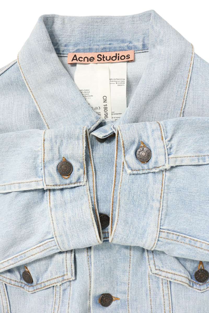 ACNE STUDIOS Washed Denim Jacket Blue Size 48