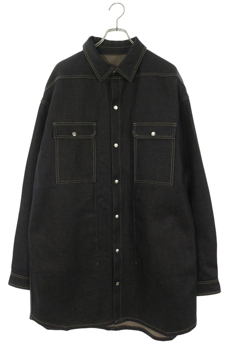 Rick Owens 18AW Oversized Denim Shirt Jacket Blue Size 50