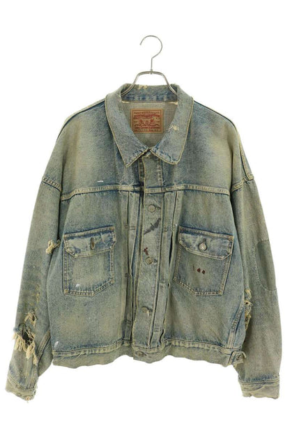 SAINT MICHAEL 23AW Distressed Denim Jacket Blue Size L