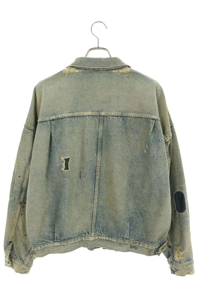 SAINT MICHAEL 23AW Distressed Denim Jacket Blue Size L