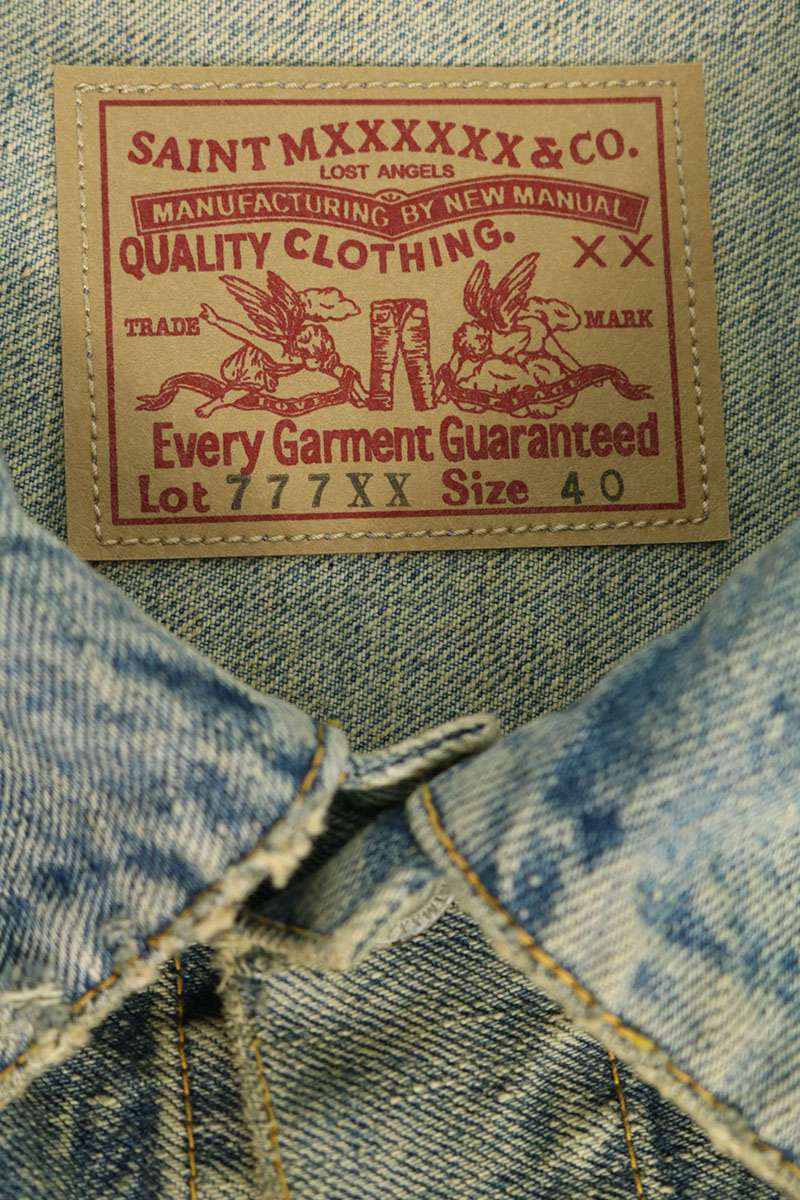 SAINT MICHAEL 23AW Distressed Denim Jacket Blue Size L