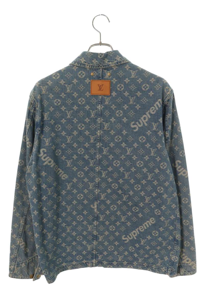 SUPREME LOUISVUITTON 17AW LV Jacquard Chore Coat Jacket Size 46