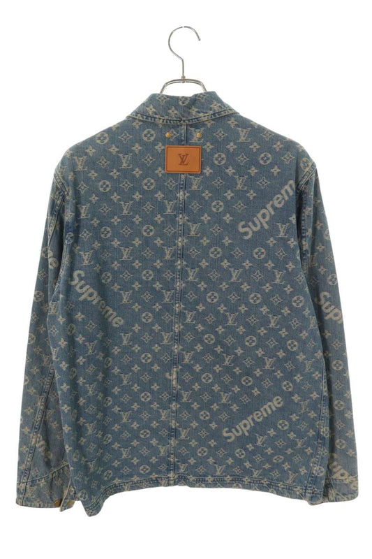 SUPREME LOUISVUITTON 17AW LV Jacquard Chore Coat Jacket Size 46