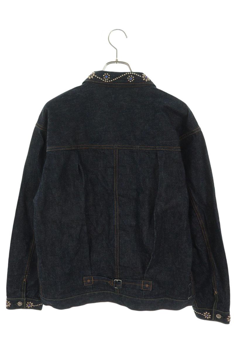 SEQUEL x HTC 26SS Flower Studs Indigo Denim Jacket Size L