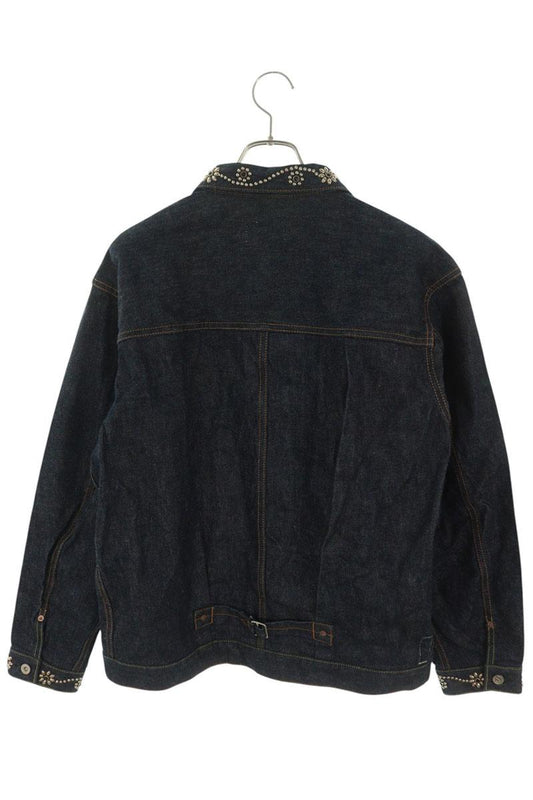 SEQUEL HTC 26SS Flower Studs Denim Jacket Multi Size L