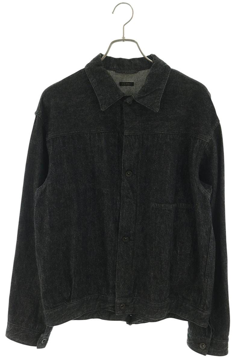 COMOLI 21SS Black Cotton Denim Trucker Jacket Size 3