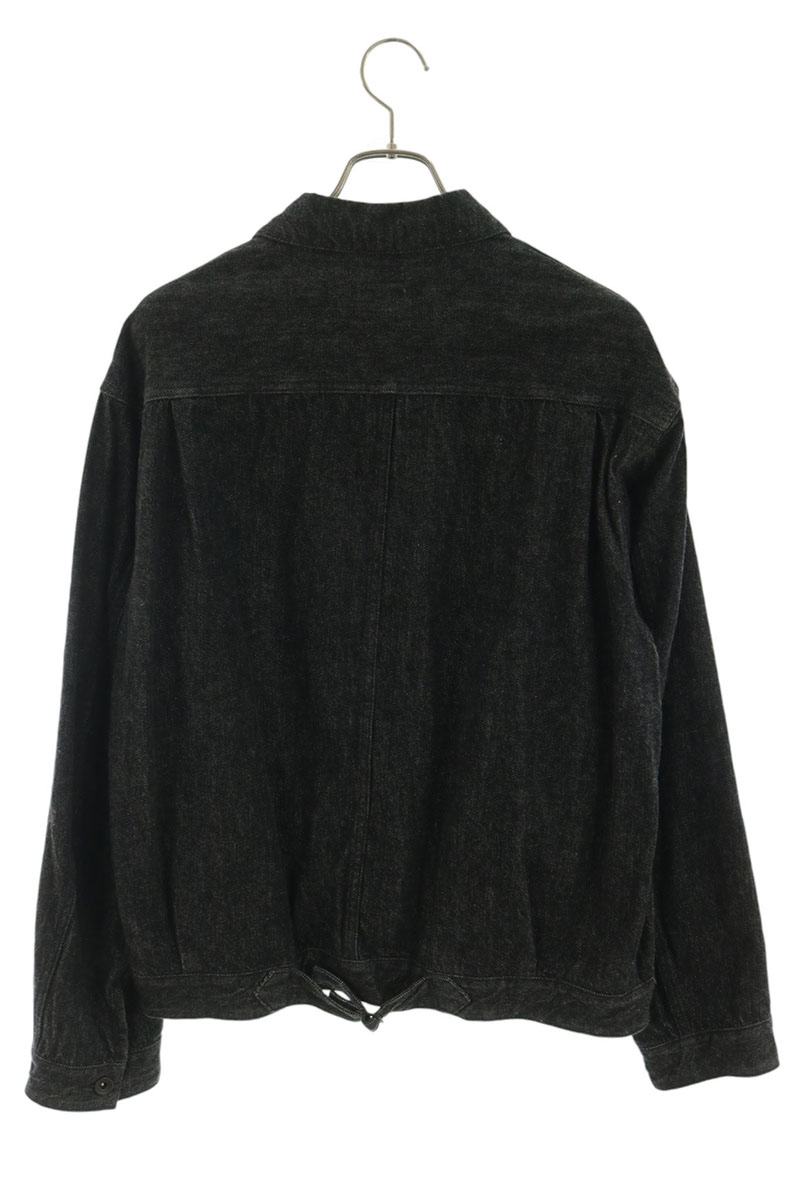 COMOLI 21SS Black Cotton Denim Trucker Jacket Size 3