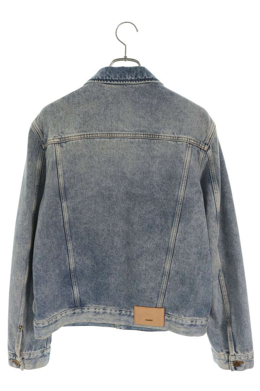 LOUISVUITTON 24SS Stand Collar Logo Denim Jacket Size 46