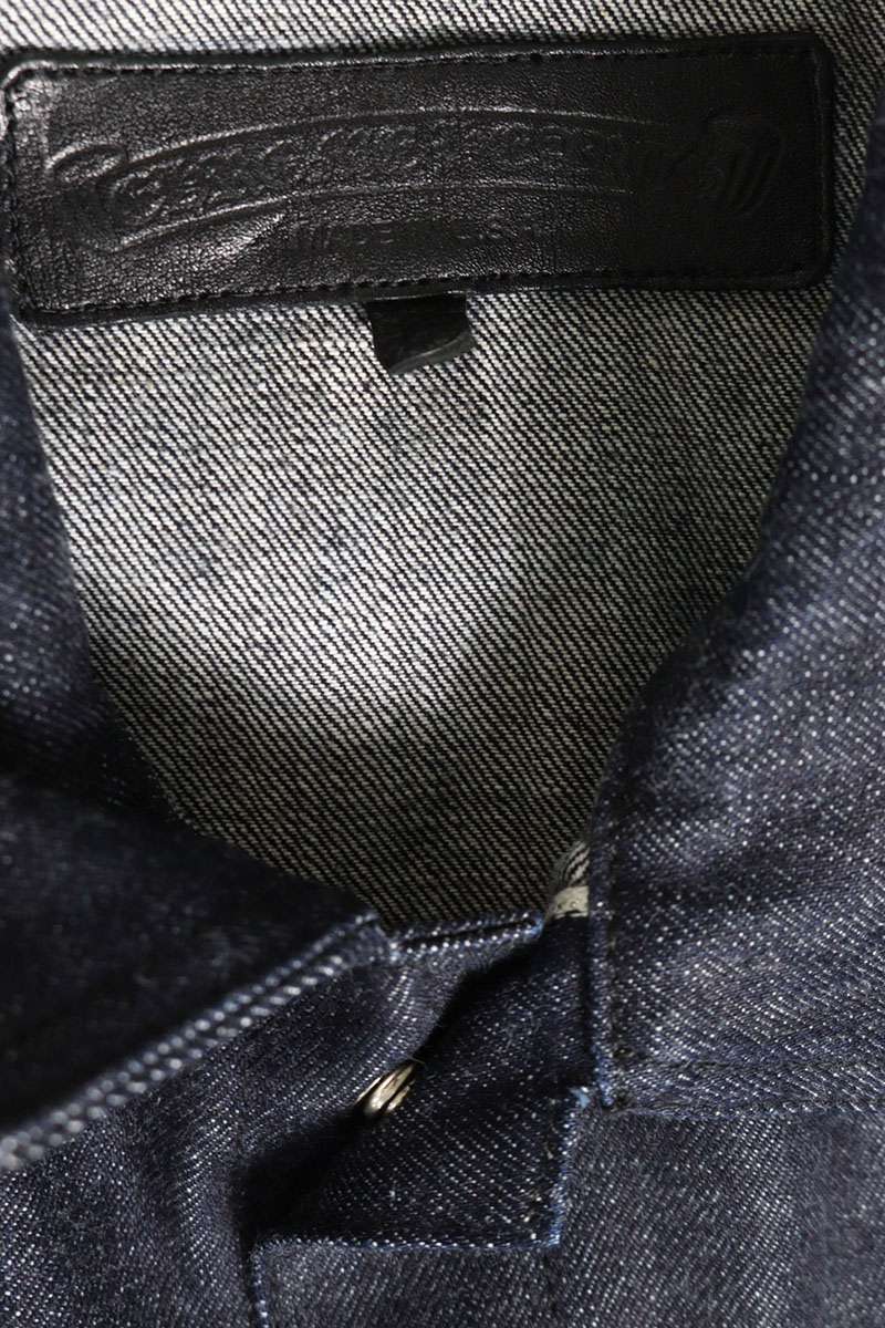 Chrome Hearts WHIPLASH FRBC Rigid Denim Jacket Size L