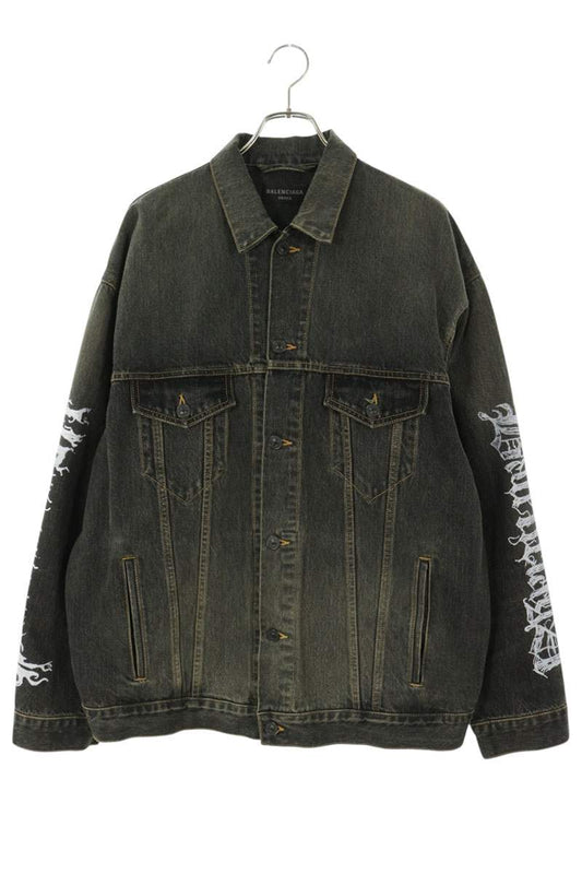 BALENCIAGA 24SS Metal Logo Large Fit Jacket Black Size M