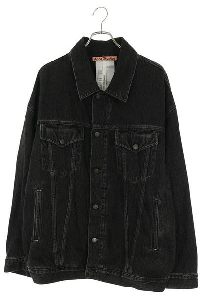 ACNE STUDIOS Relaxed Fit Washed Denim Jacket Black Size S/M