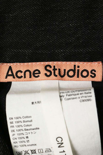 ACNE STUDIOS Relaxed Fit Washed Denim Jacket Black Size S/M