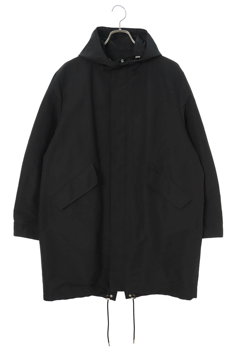 DIOR Technical Cotton Canvas Back Logo Emb. Coat Size XS
