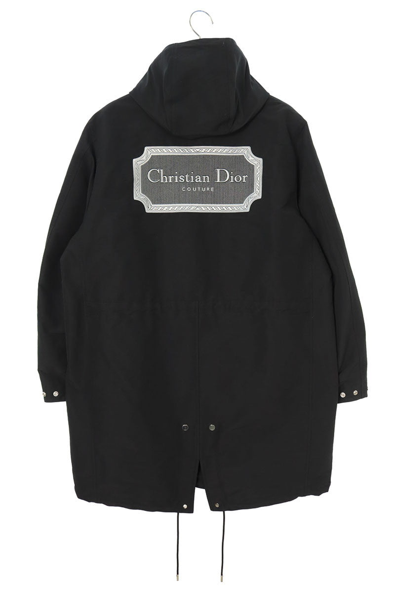 DIOR Technical Cotton Canvas Back Logo Emb. Coat Size XS