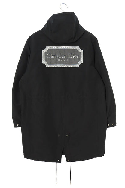DIOR Technical Cotton Canvas Back Logo Emb. Coat Size XS