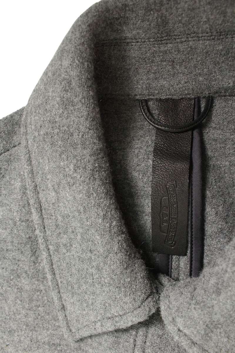 Chrome Hearts Cross Button Wool Long Coat Gray Size M