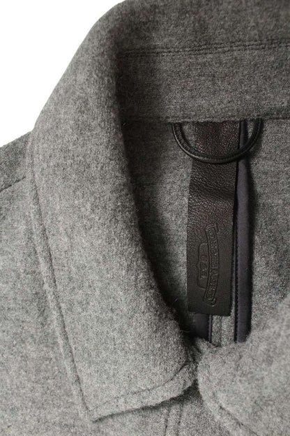 Chrome Hearts Cross Button Wool Long Coat Gray Size M